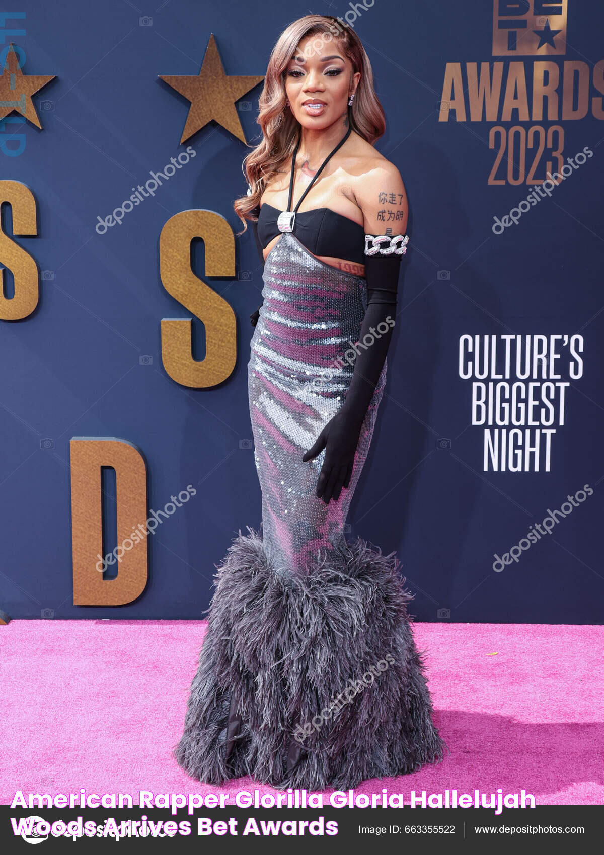 American Rapper Glorilla Gloria Hallelujah Woods Arrives Bet Awards