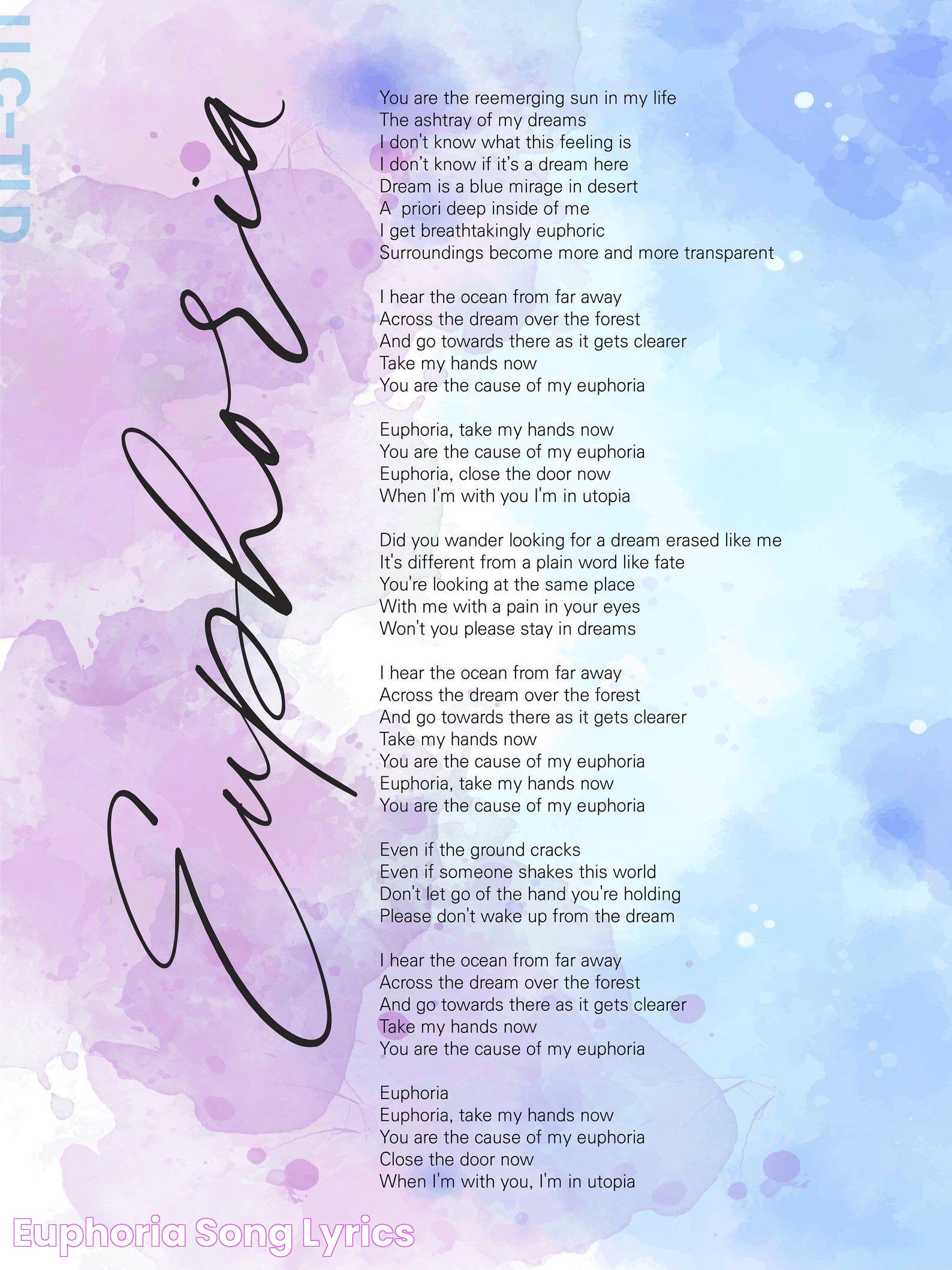 Euphoria Song Lyrics