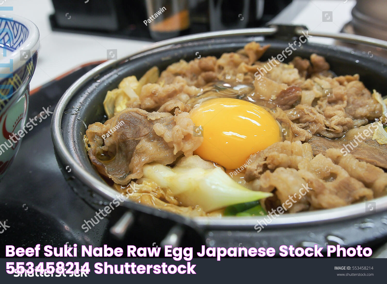 Beef Suki Nabe Raw Egg Japanese Stock Photo 553458214 Shutterstock