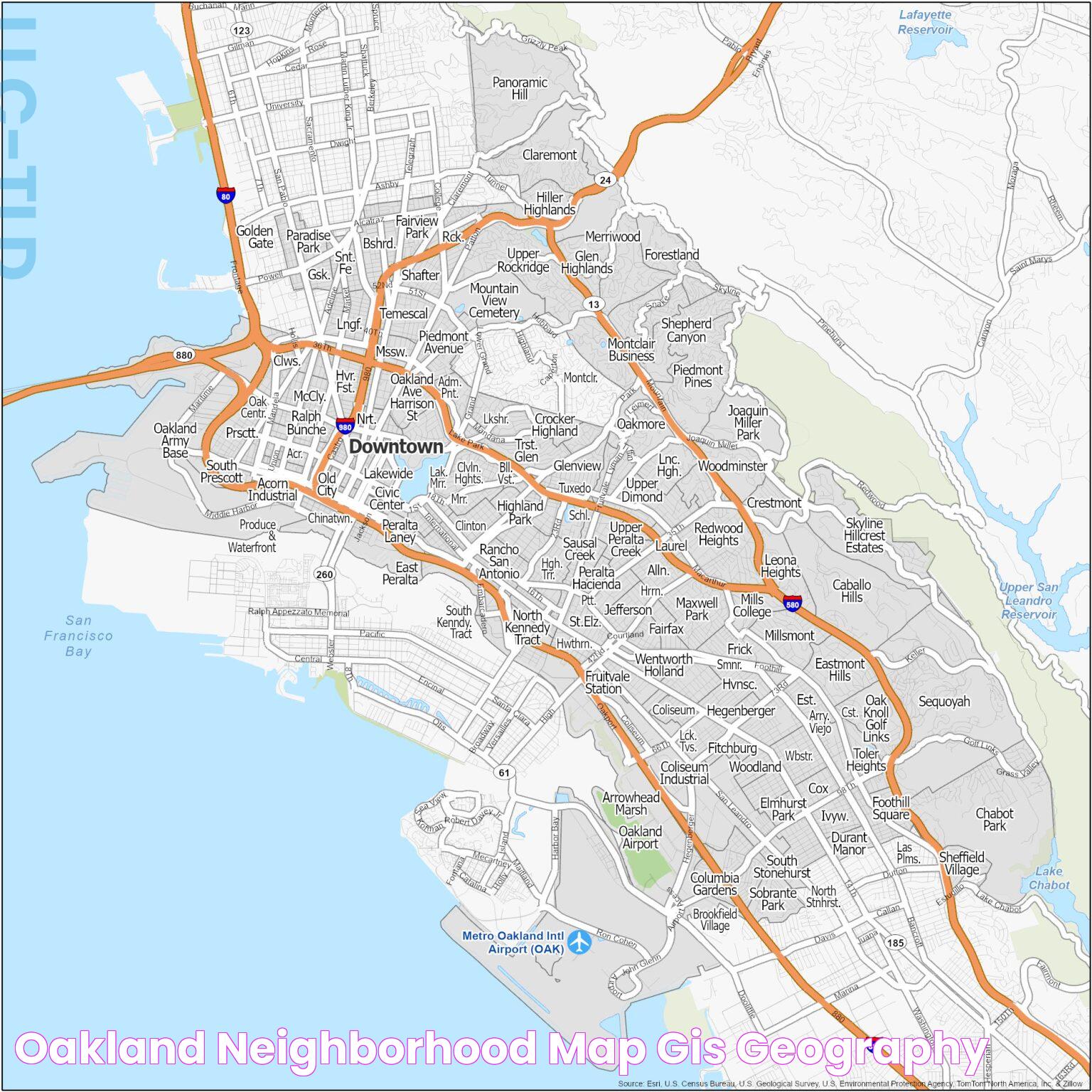 Oakland Neighborhood Map GIS Geography