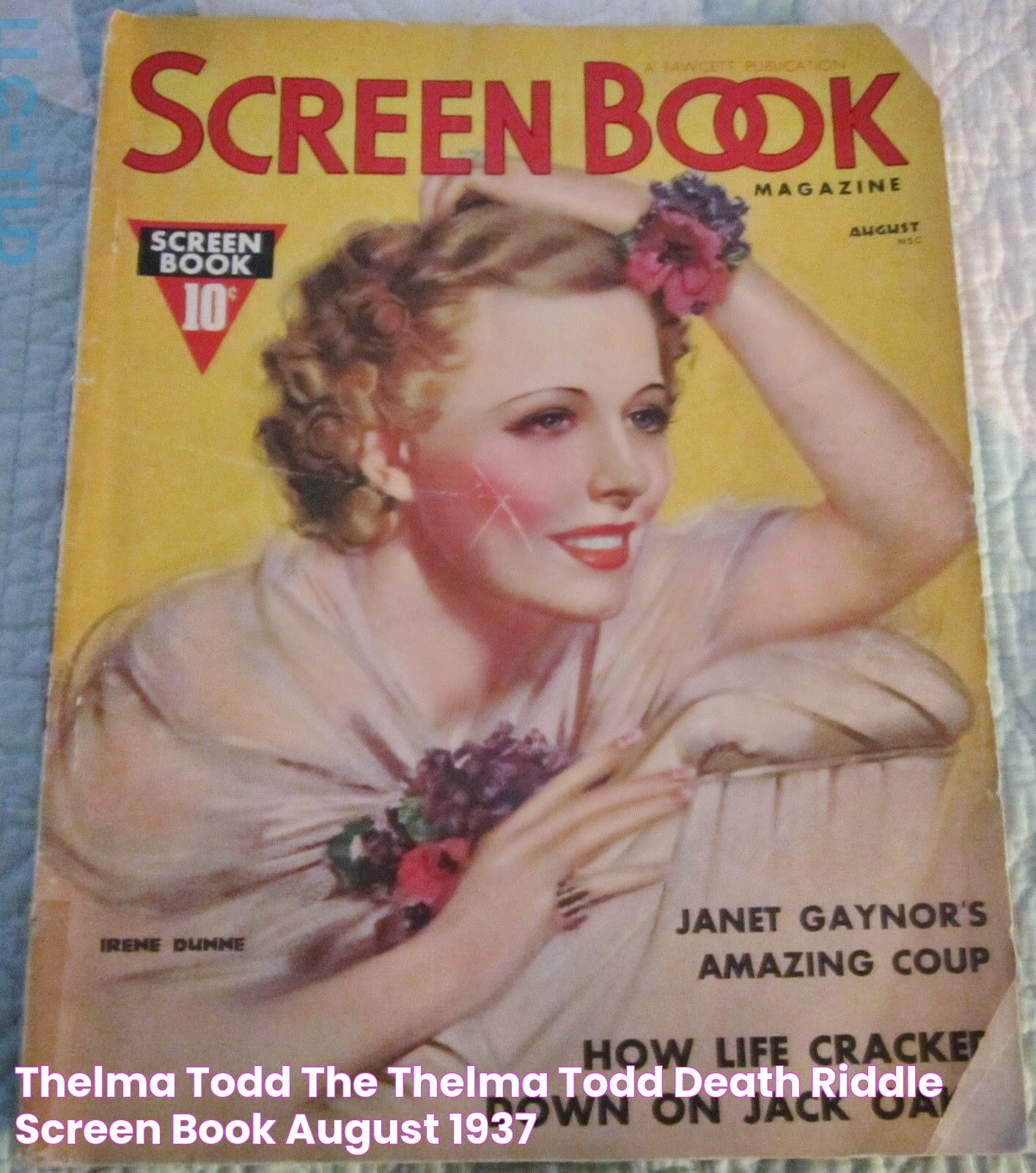 Thelma Todd "The Thelma Todd Death Riddle" SCREEN BOOK August 1937