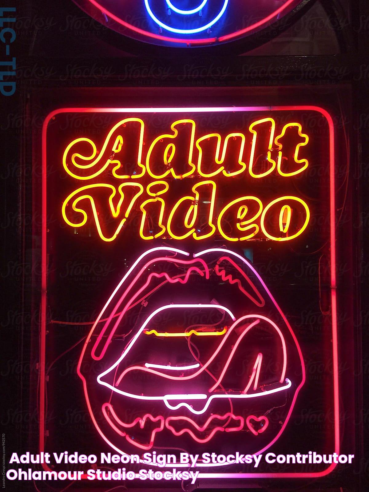 "Adult Video Neon Sign" by Stocksy Contributor "Ohlamour Studio" Stocksy