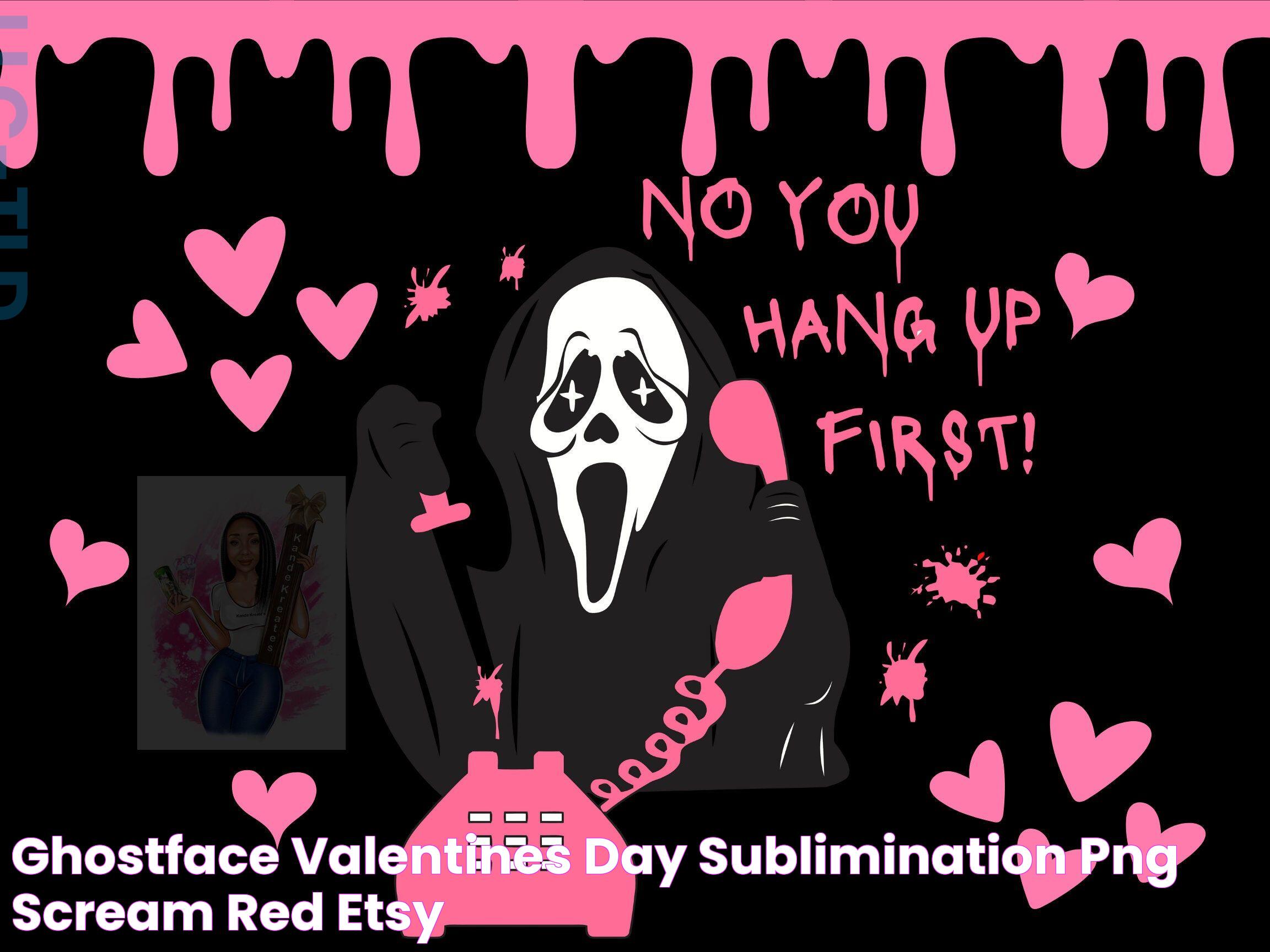 Ghostface Valentines Day Sublimination Png/scream/red Etsy