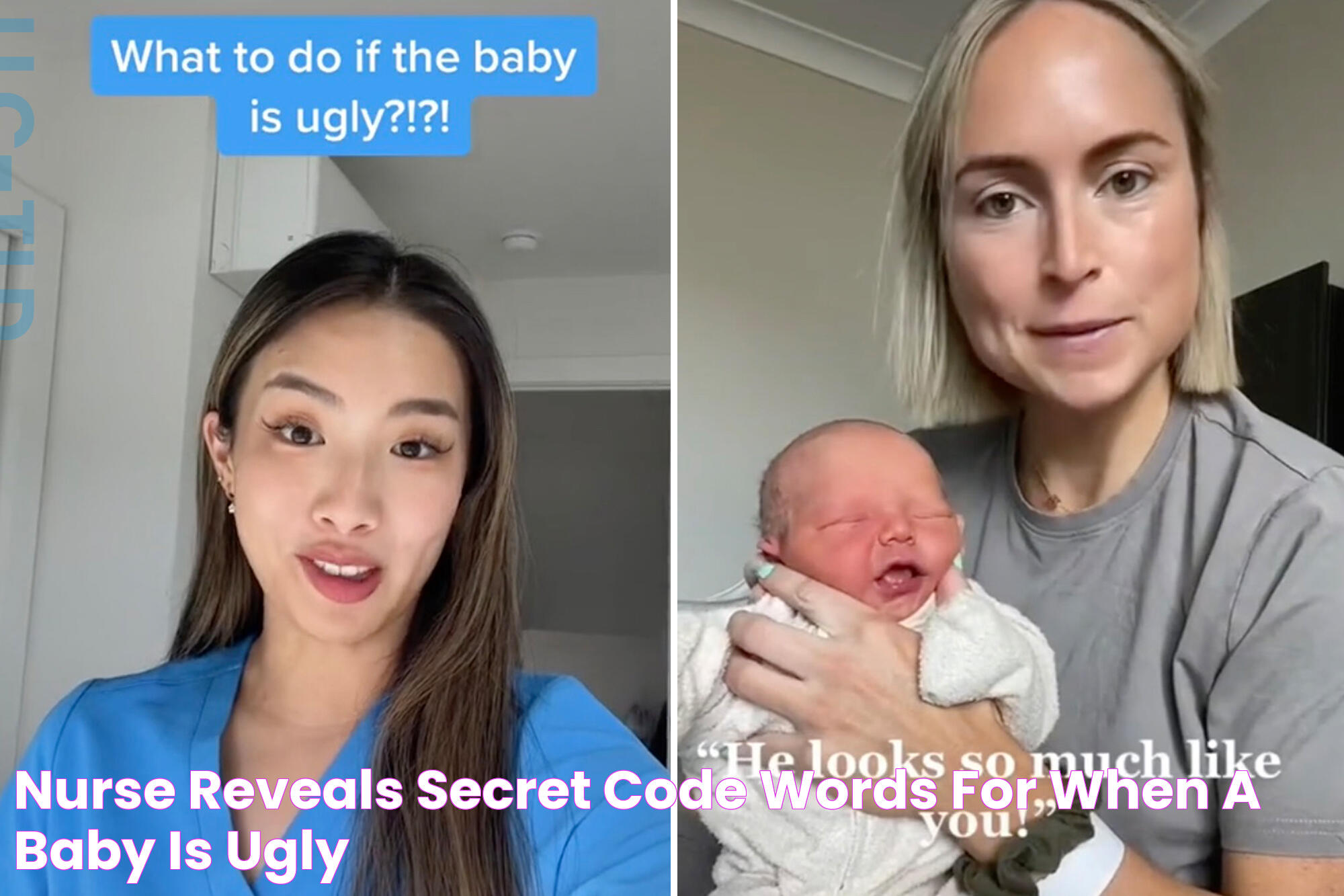 Nurse reveals secret code words for 'when a baby is ugly'