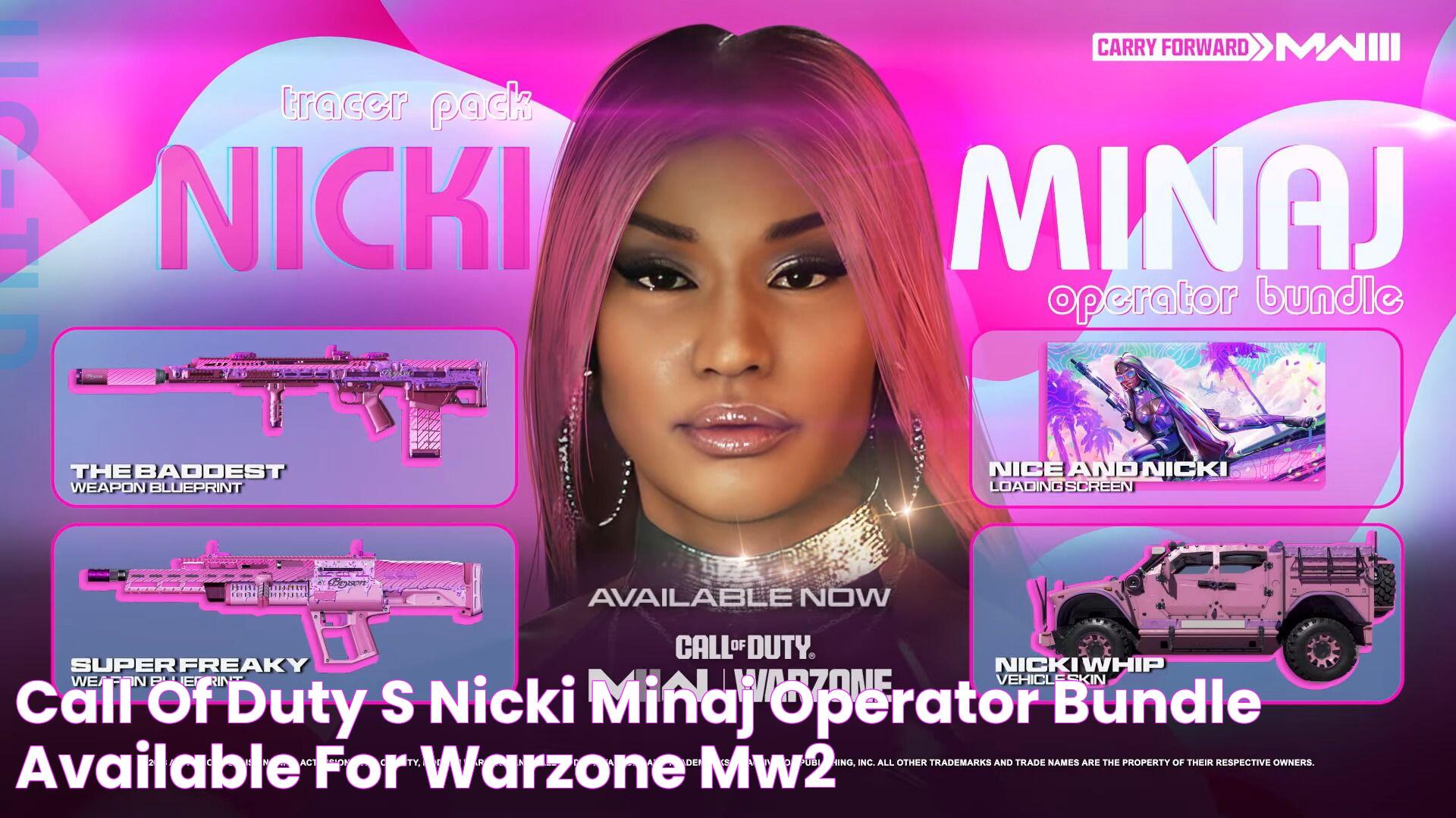 Call of Duty’s Nicki Minaj operator bundle available for Warzone, MW2