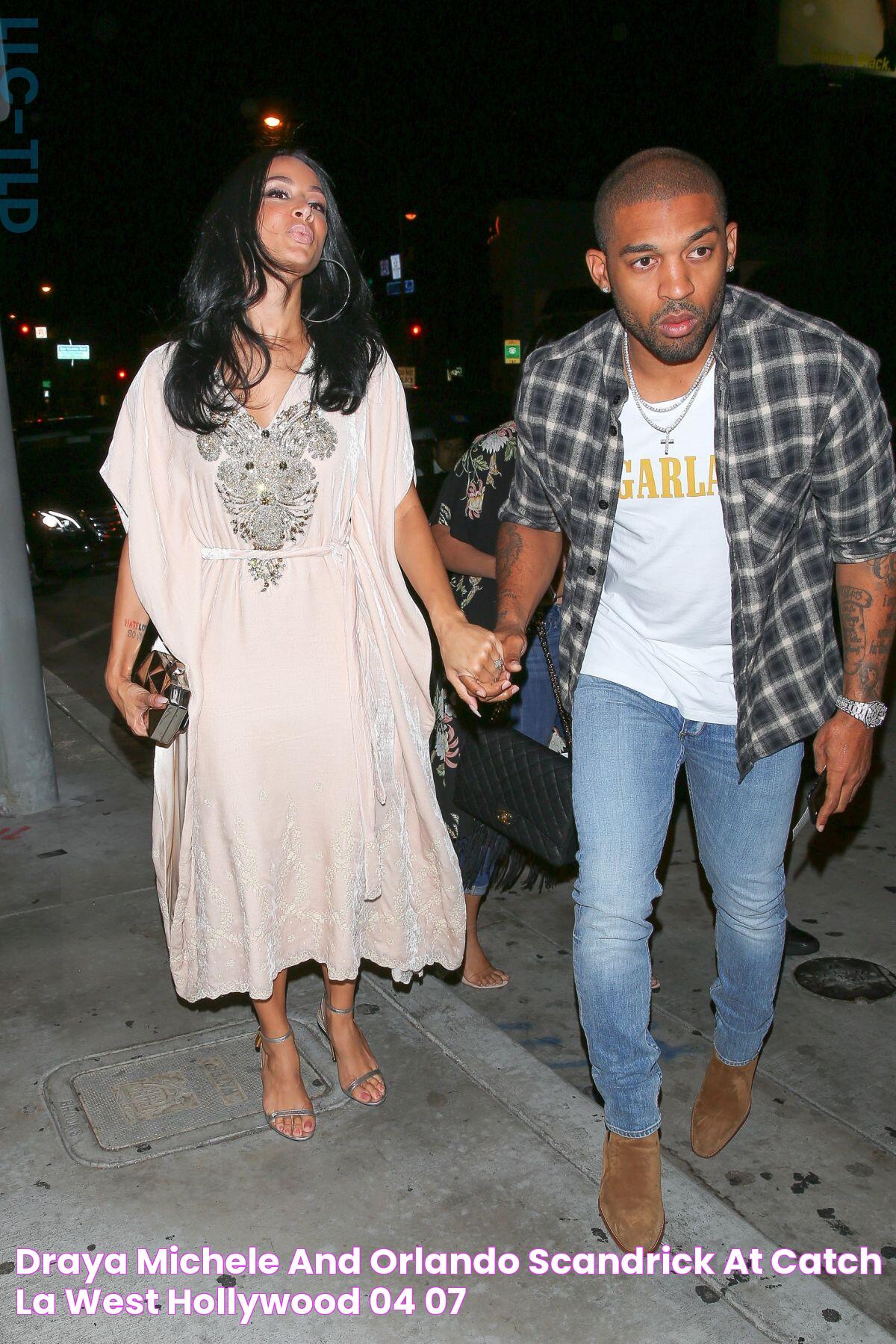 DRAYA MICHELE and Orlando Scandrick at Catch LA West Hollywood 04/07