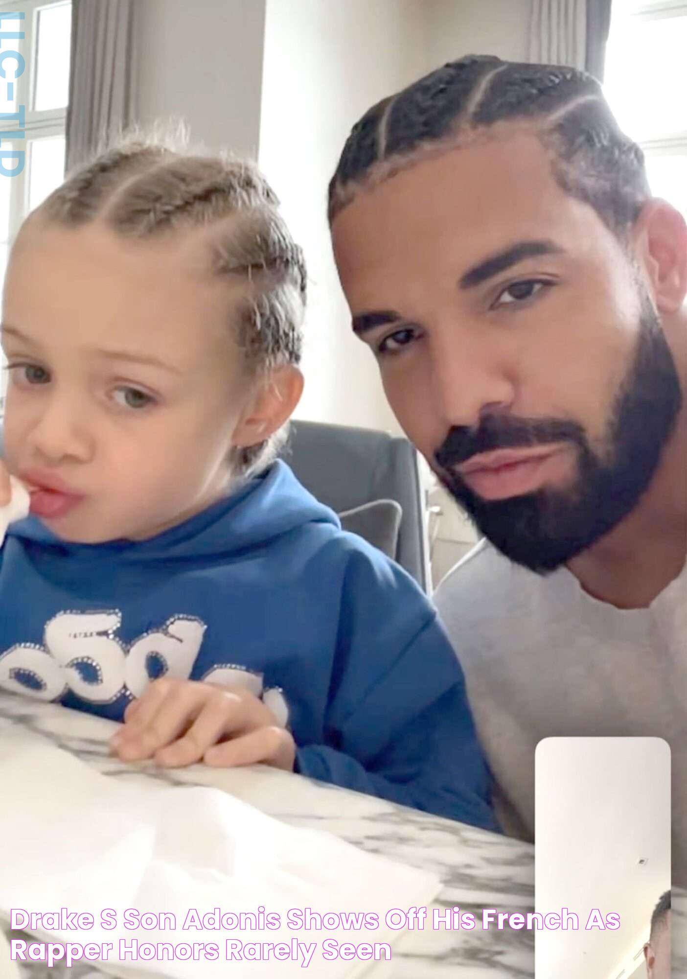 Drake's Son Adonis Shows Off His French, As Rapper Honors Rarely Seen