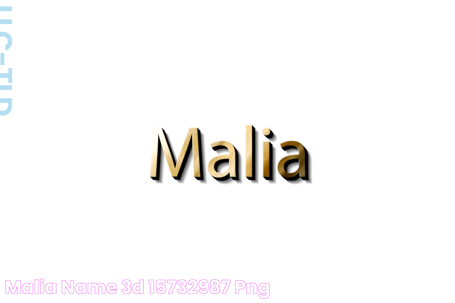 MALIA NAME 3D 15732987 PNG