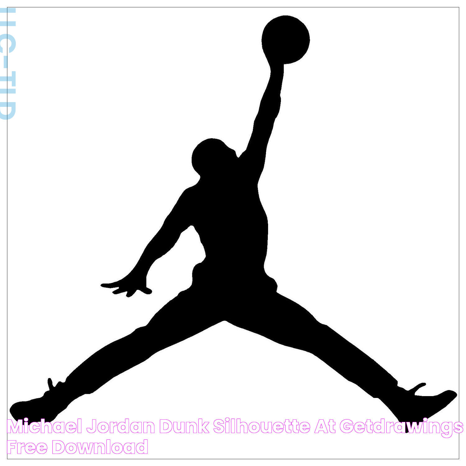 Michael Jordan Dunk Silhouette at GetDrawings Free download