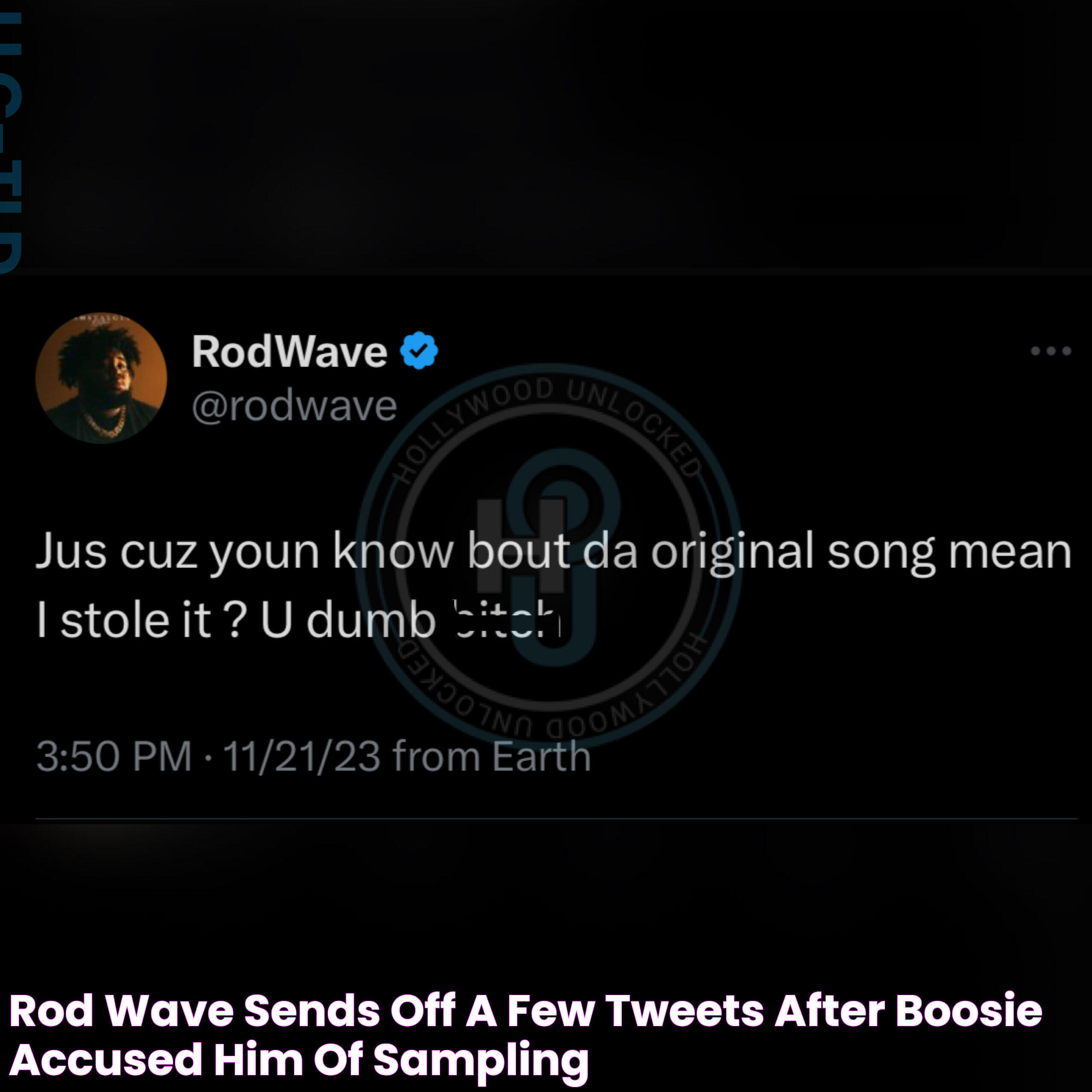 Rod Wave Sends Off A Few Tweets After Boosie Accused Him Of Sampling