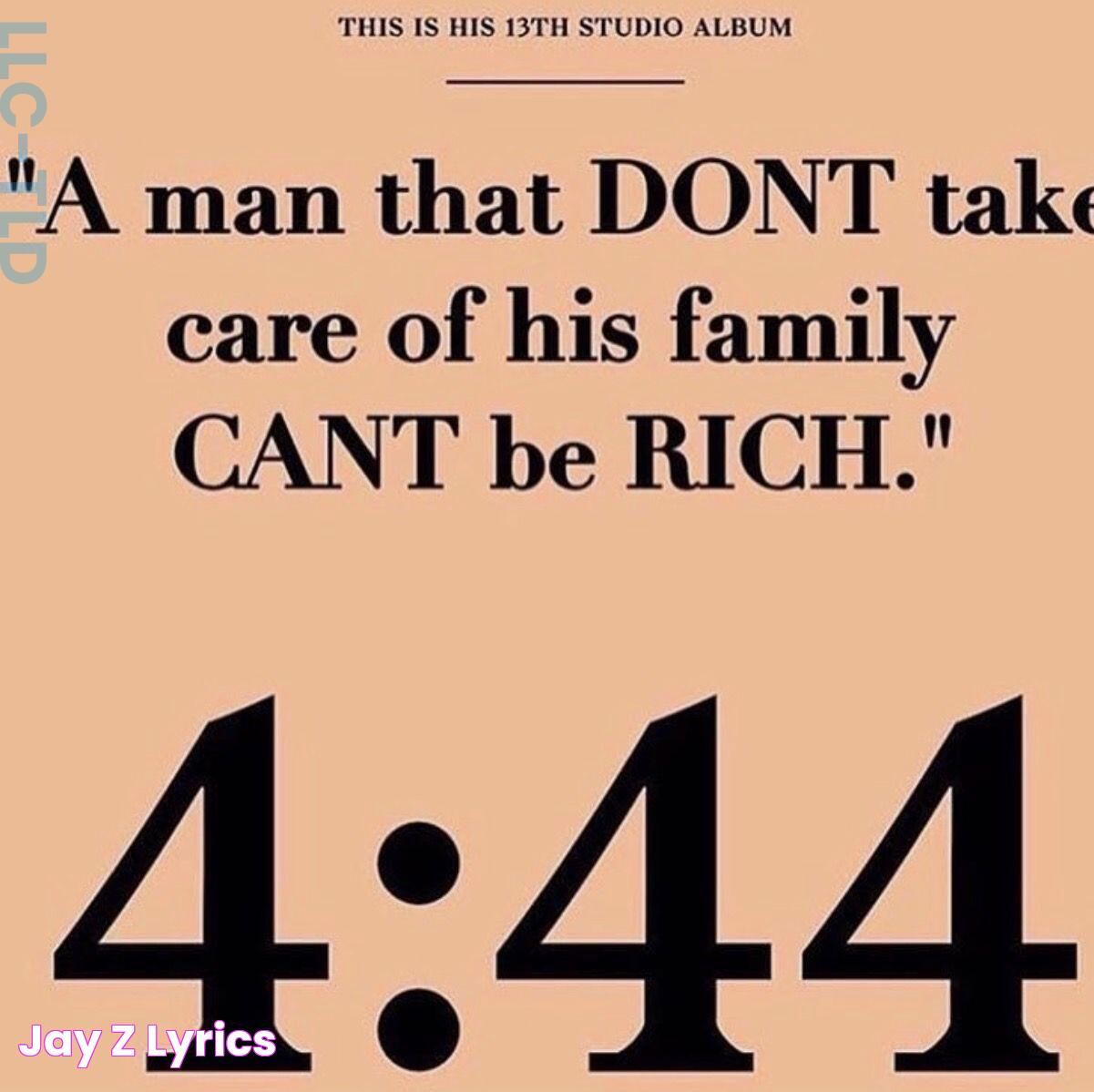 4:44 Lyrics: A Deep Dive Into Jay-Z's Masterpiece