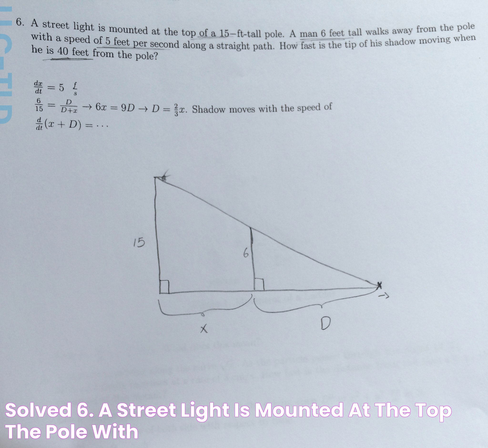 Solved 6. A street light is mounted at the top the pole with