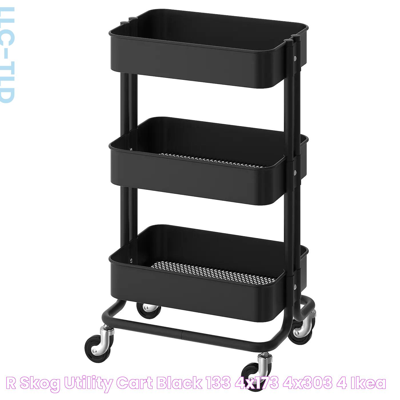 RÅSKOG utility cart, black, 133/4x173/4x303/4" IKEA