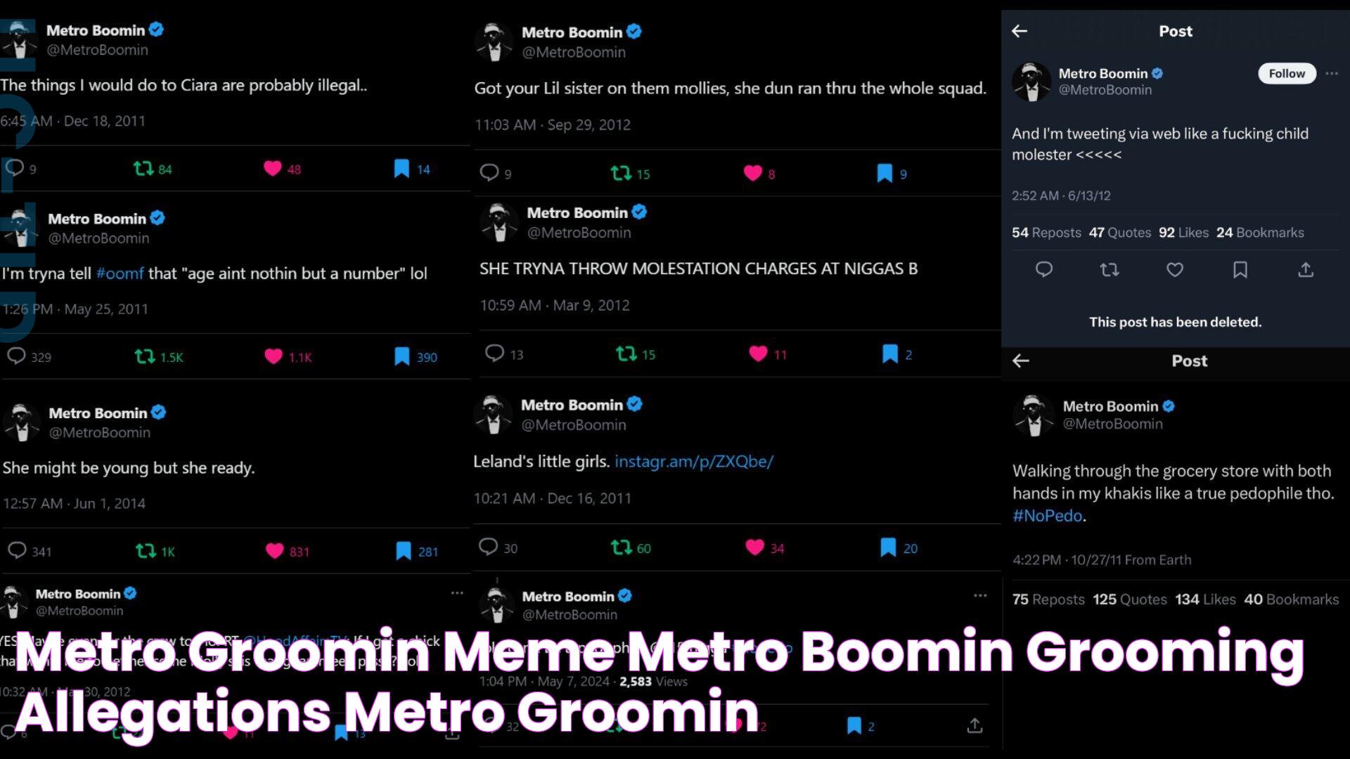 Metro Groomin meme Metro Boomin Grooming Allegations / Metro Groomin