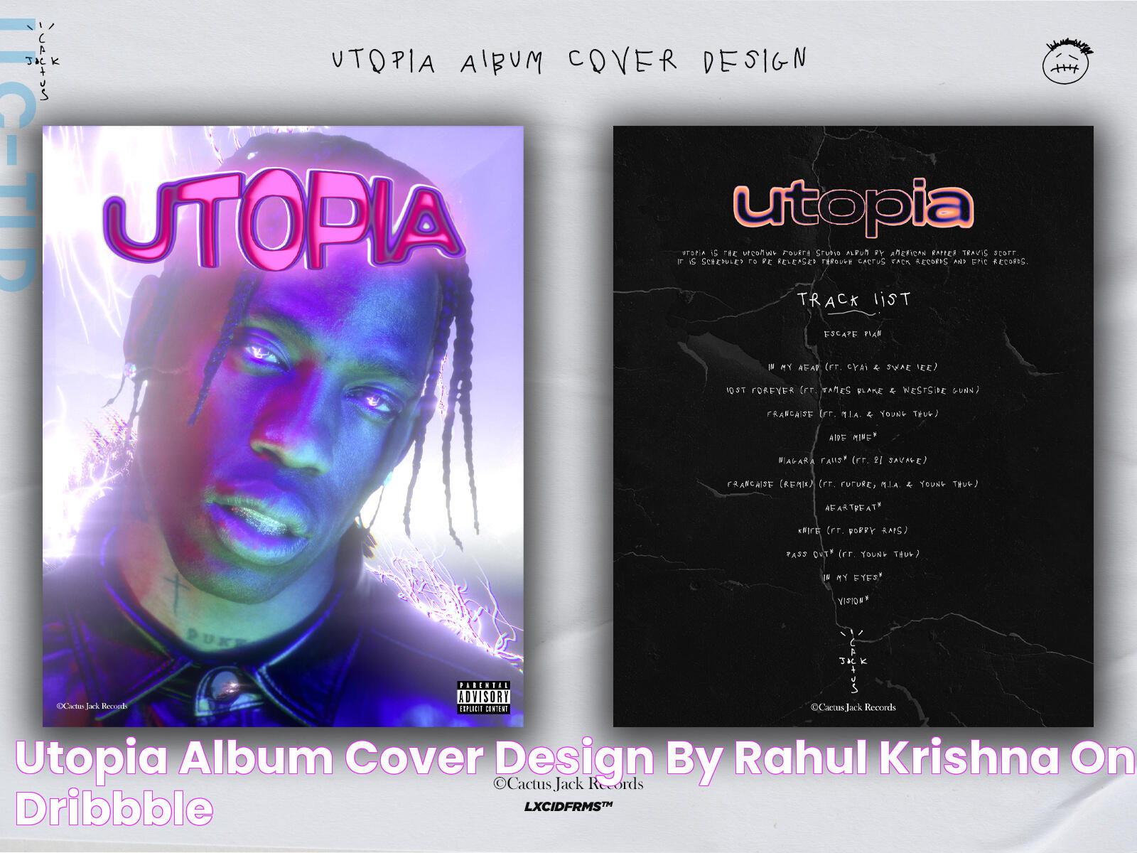 UTOPIA Album Cover Design by Rahul Krishna on Dribbble