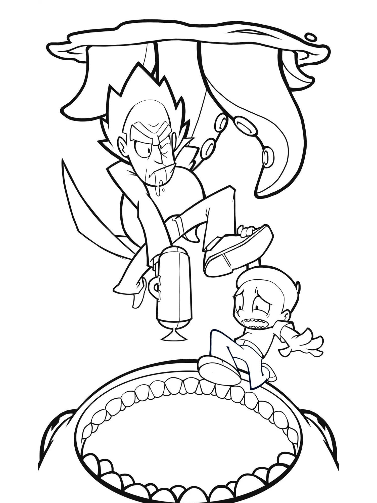 Rick and Morty Sheet 8 coloring page Download, Print or Color