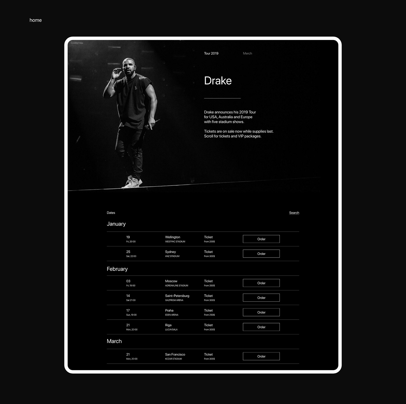 Drake — Tour 2019 on Behance