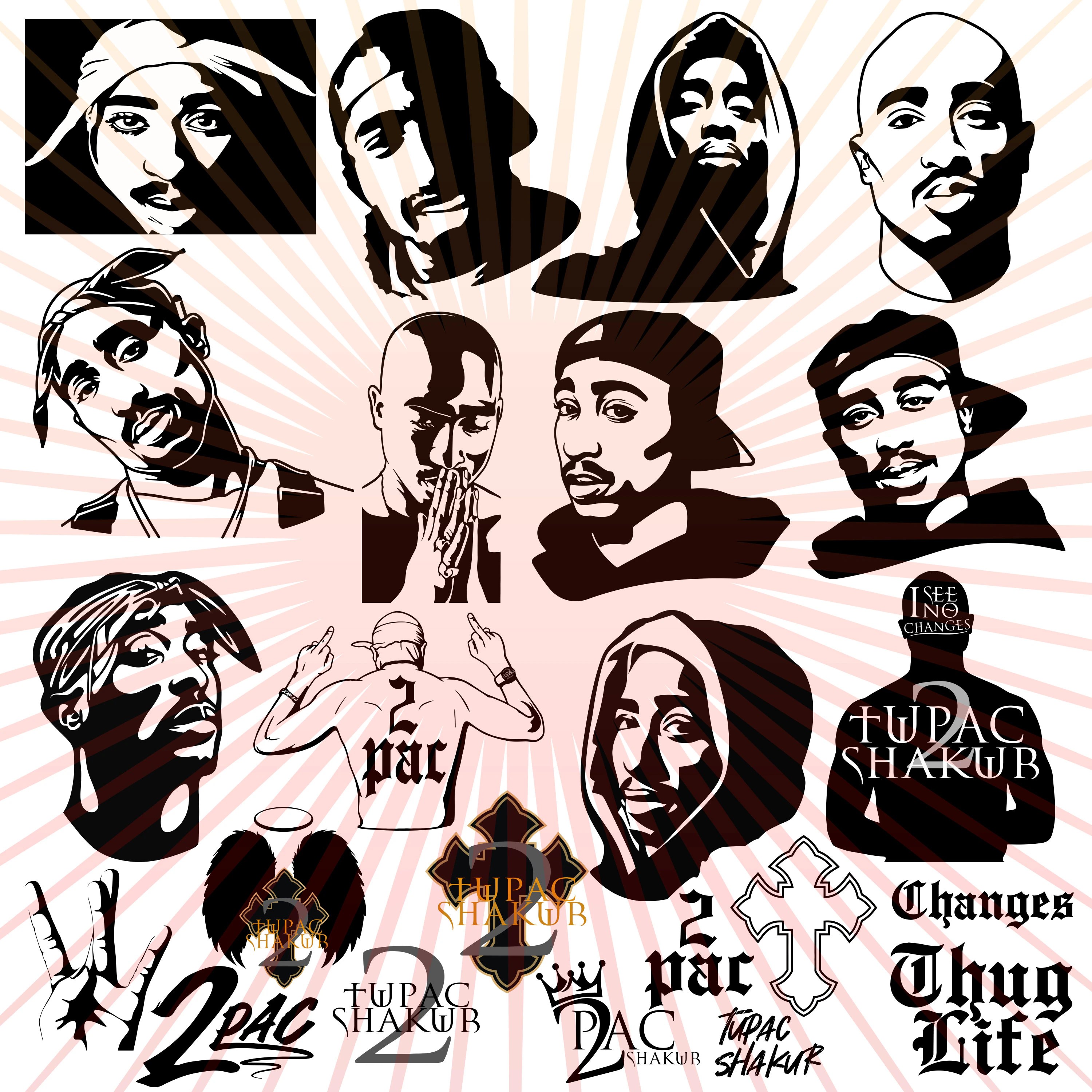 Tupac Svg Bundle Thug Life Svg Tupac Svg Instant Download Etsy Porn